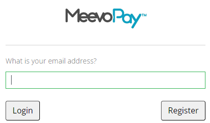 MeevoPay Application enter email