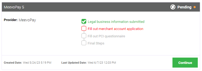 MeevoPay Status image